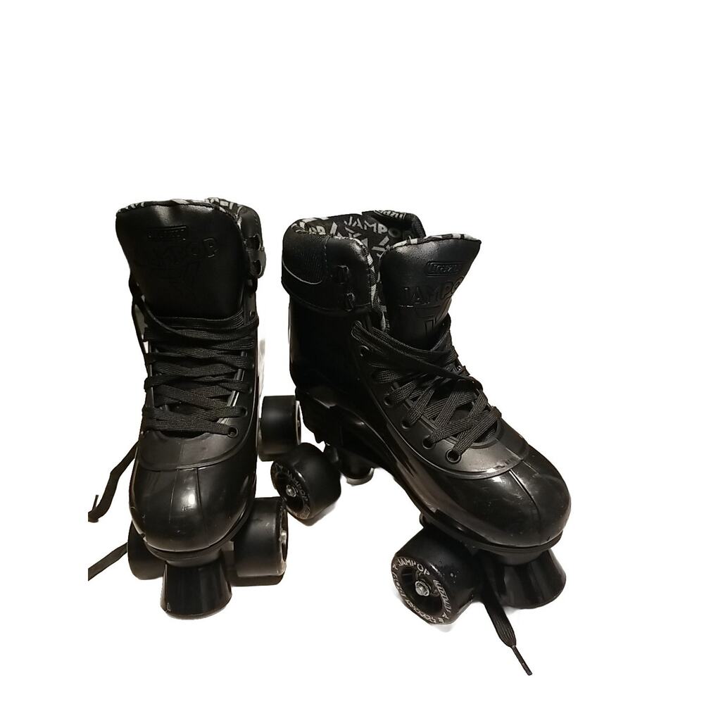Crazy Skates Jam Pop Roller Skates Size 4 Small Black Adjustable To 4 Sizes